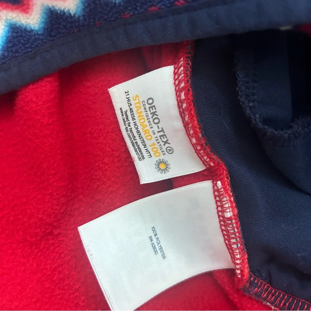 Lands' End Kids' Anyweather Fleece Snap‎ Neck Pullover Fair-isle Aztec